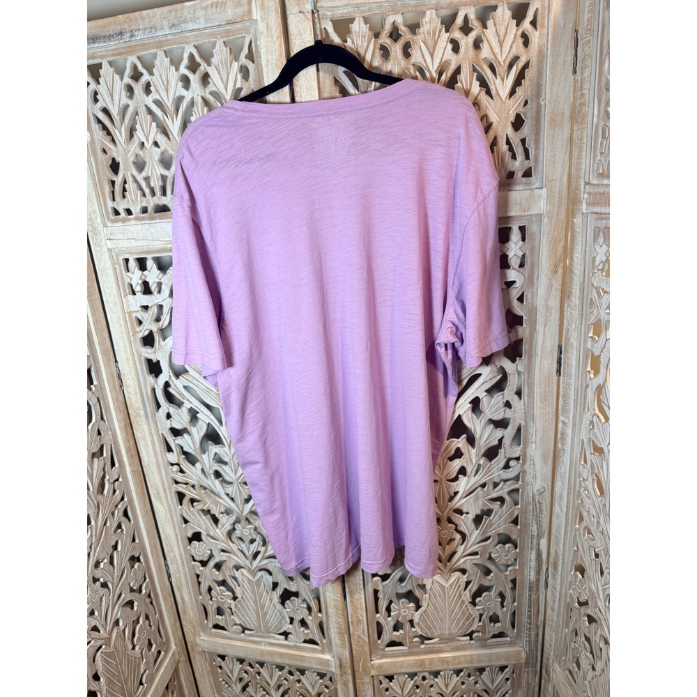 Keltex Womens XL Lavender Purple Slub Cotton Oversized Pocket T-Shirt Tee 0334 - Picture 4 of 5
